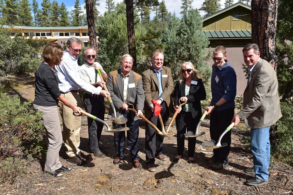 Front entrance of John Hancock Barber shop inside Founding Fathers Collective in Prescott